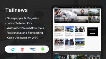 Tailnews – Tailwind News Template